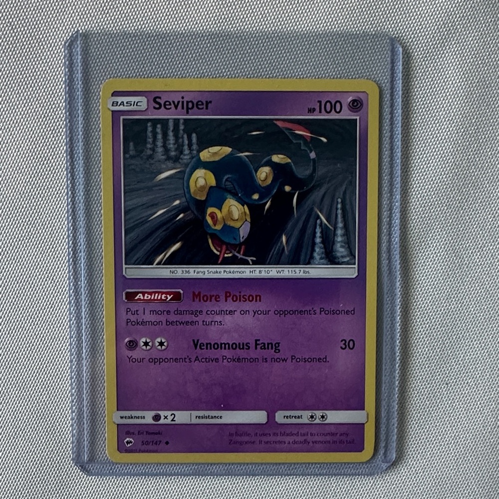 2017 Seviper Pokémon card #50/147